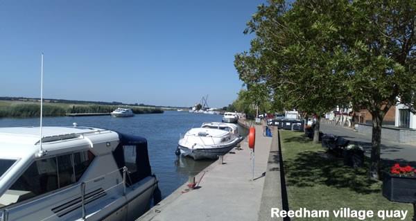 The quayside at Reedham on the River Yare