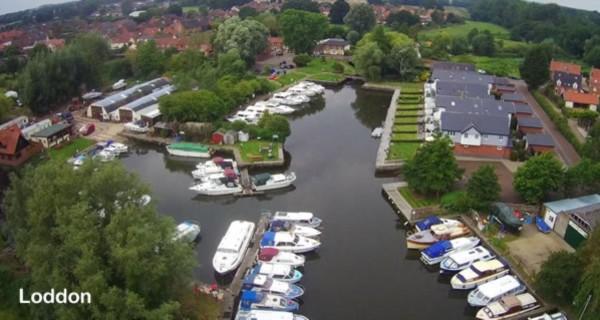 Loddon, looking towards the mooring basin